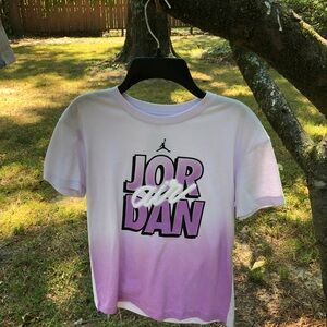 Jordan Kids' Purple and White Gradient Tee